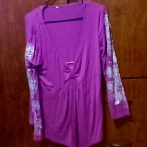 Purple long sleeve top